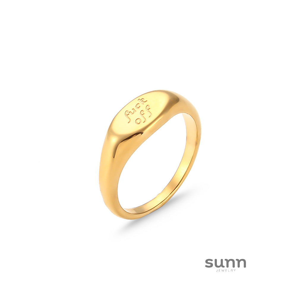 Parris Bold Letter Ring [13YBRTPL]