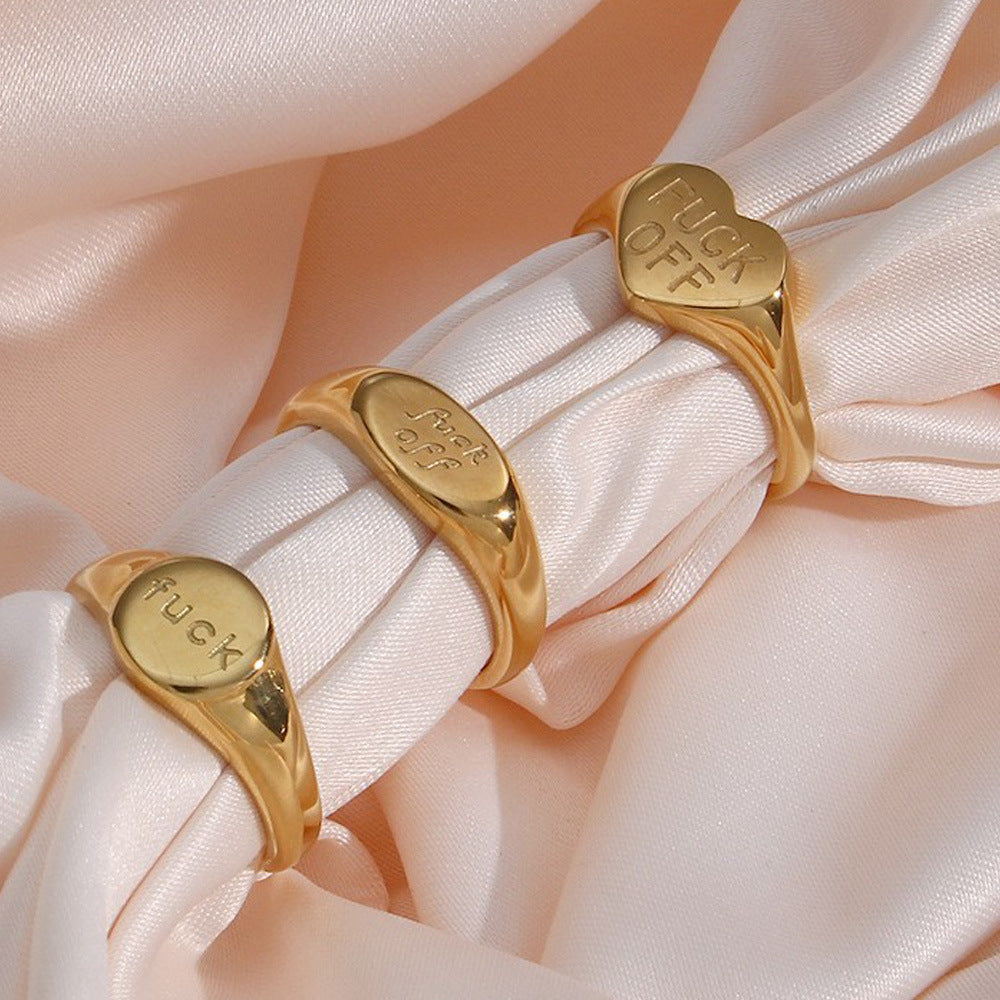 Parris Bold Letter Ring [KFQP04Q0]