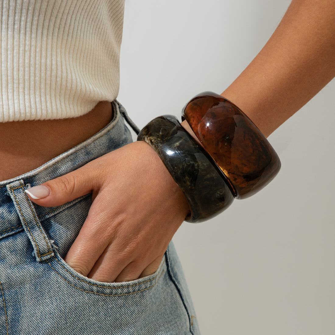 Passion Smudged Resin Bracelet [SD0OM0JL]