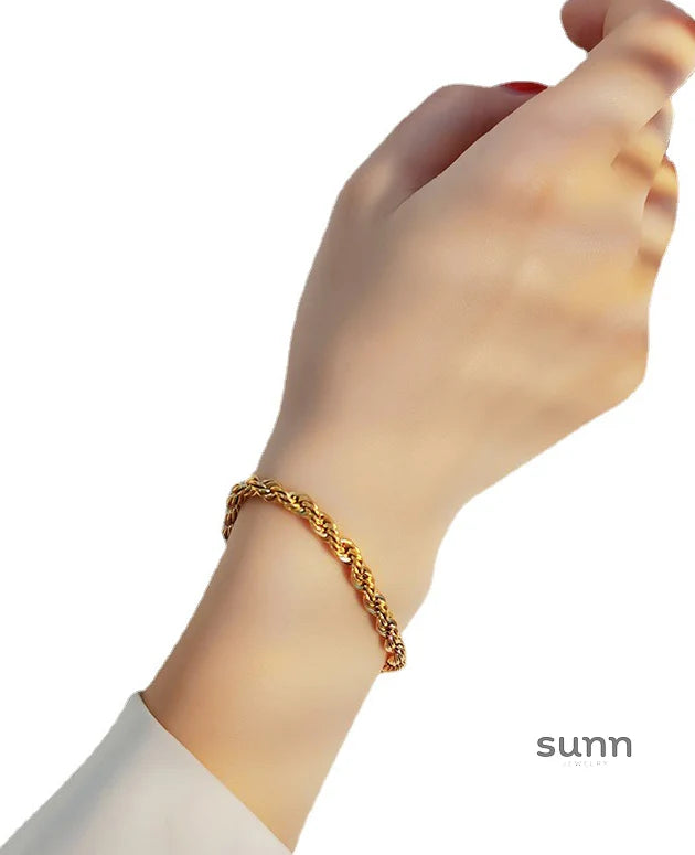 Patience Gold Cuban Bracelet