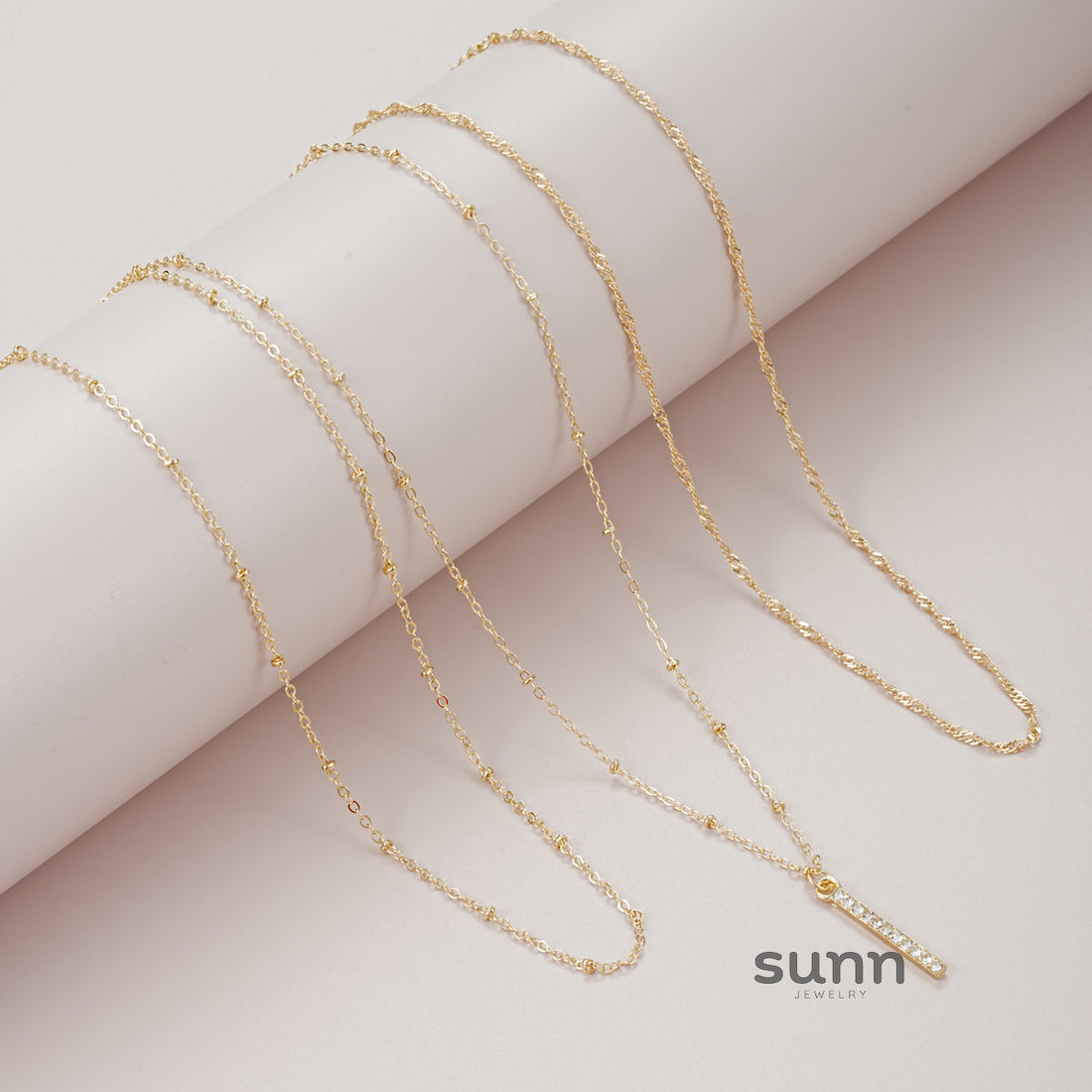 Peggy Rhinestone Layered Necklace [JK3ULVJA]