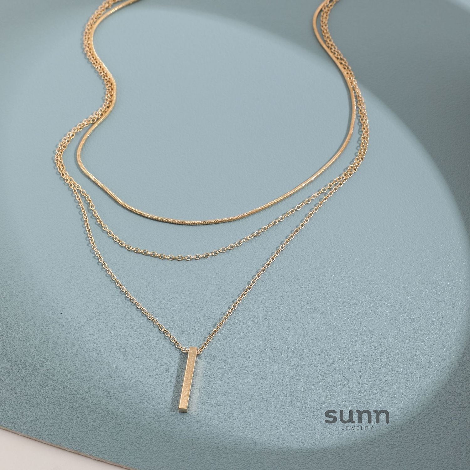 Peggy Rhinestone Layered Necklace [UR2236II]