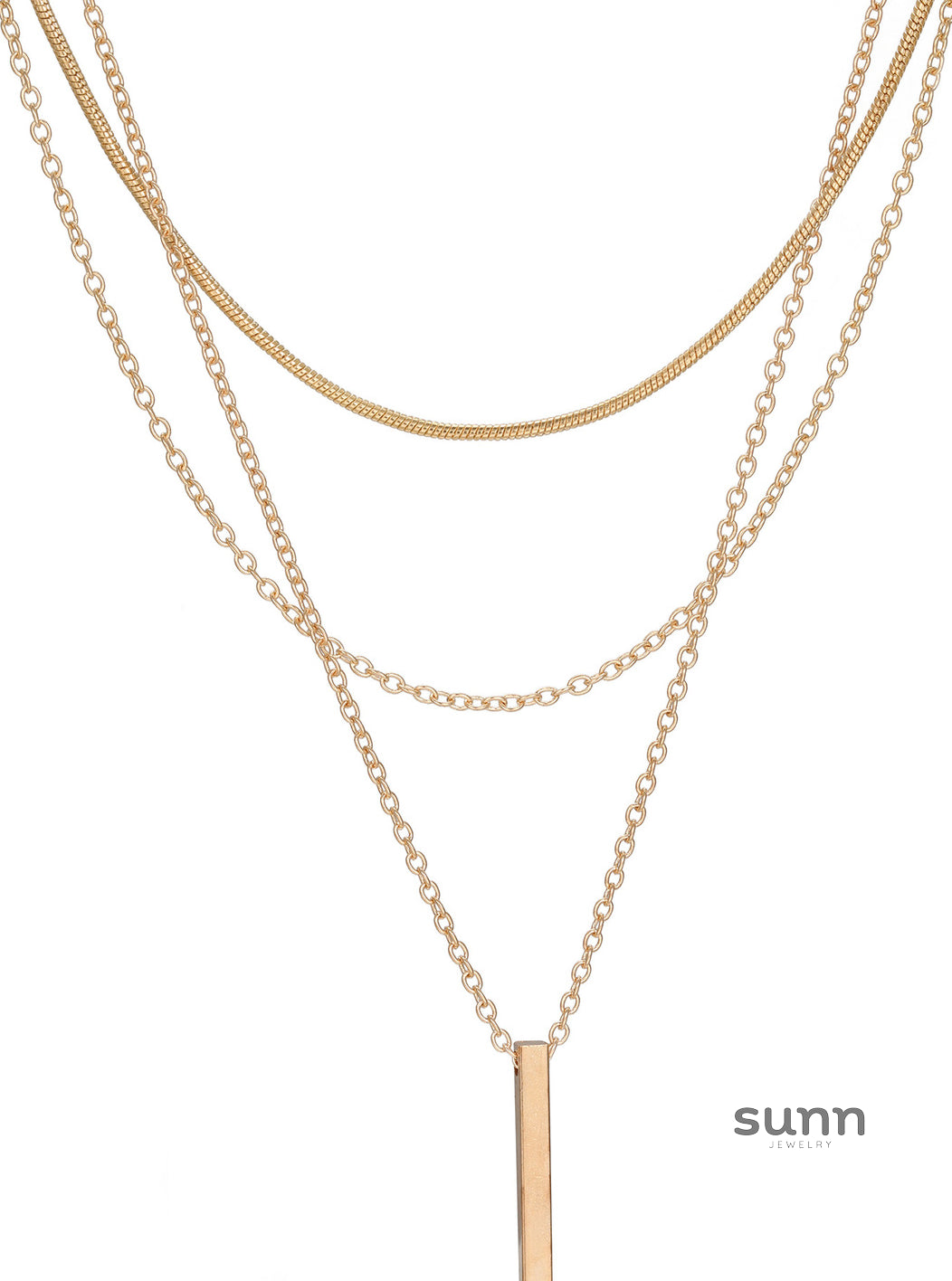 Peggy Rhinestone Layered Necklace [29E6FQQL]