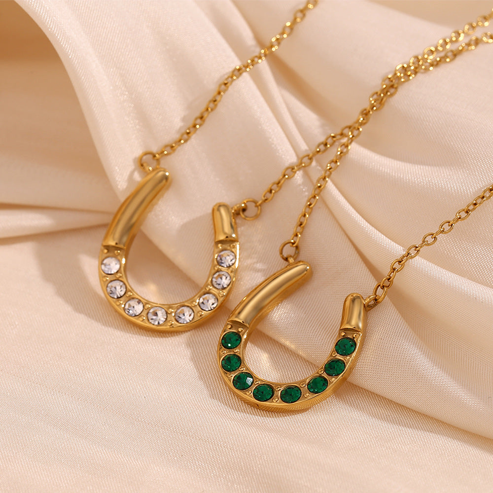 Pennelope Horseshoe Diamond Necklace [GP5U39JB]