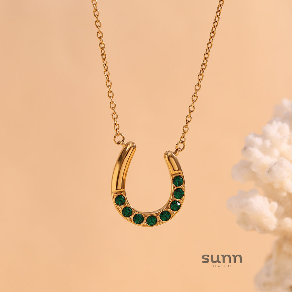 Pennelope Horseshoe Diamond Necklace [X4GYO1YO]