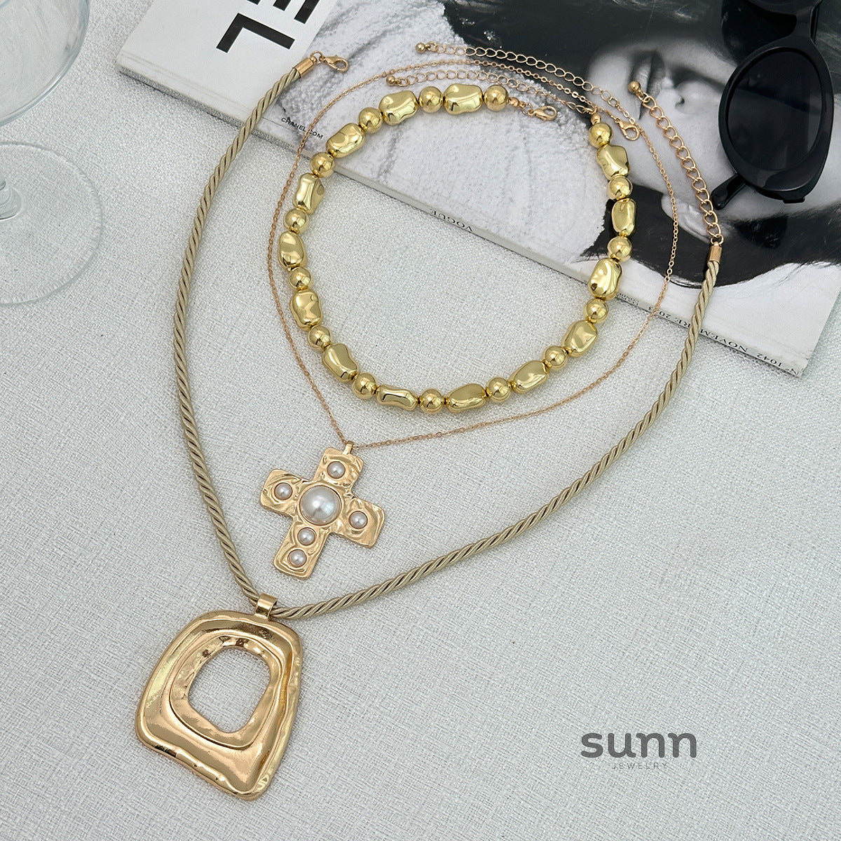 Perri Layered Necklace Set [JY8EHAL2]
