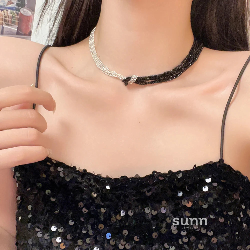 Perry Multi-Layered Crystal Necklace