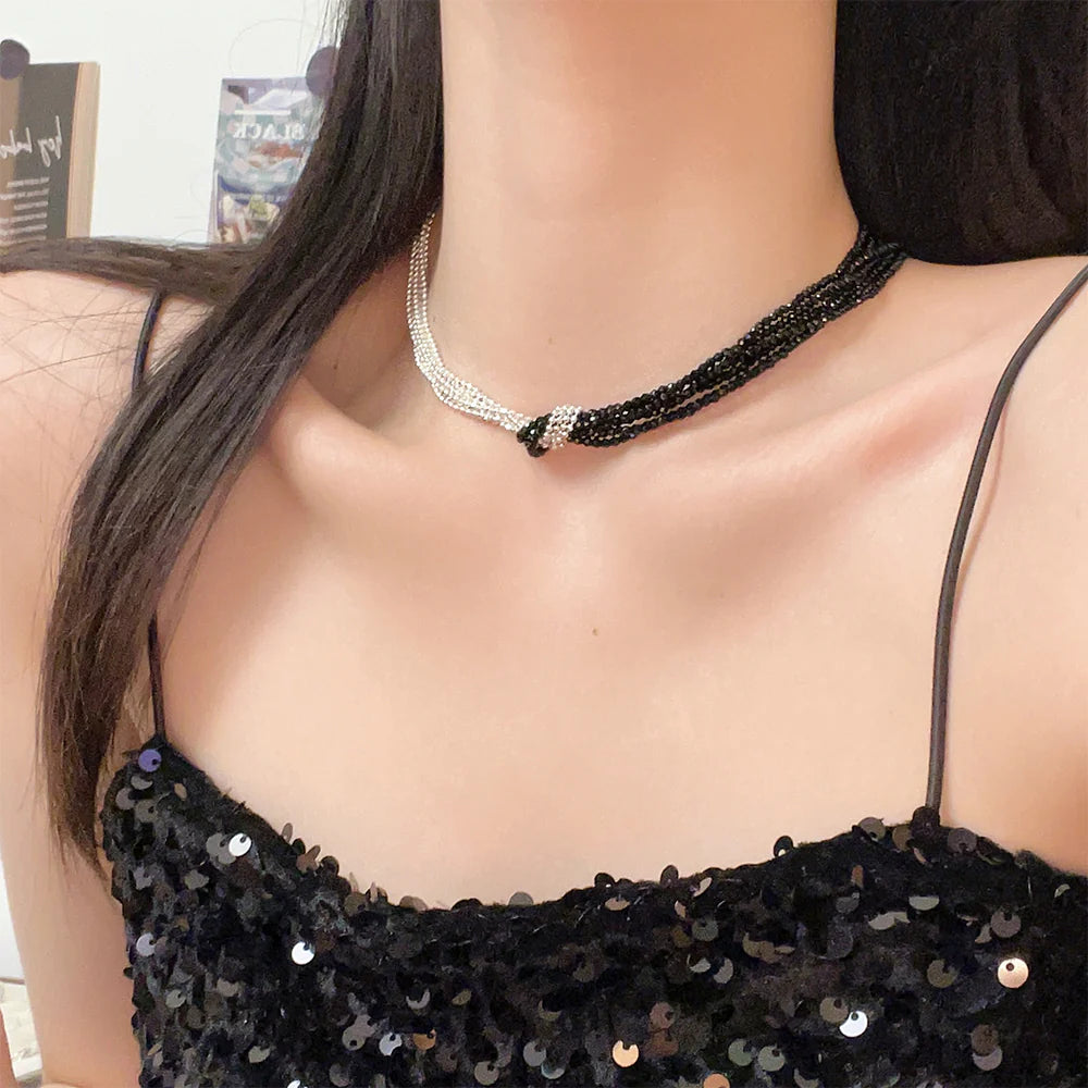 Perry Multi-Layered Crystal Necklace