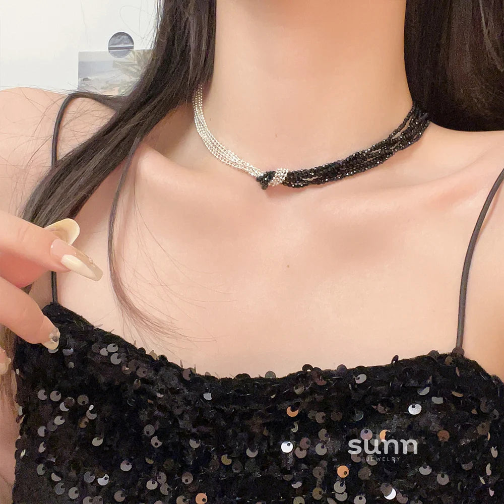Perry Multi-Layered Crystal Necklace