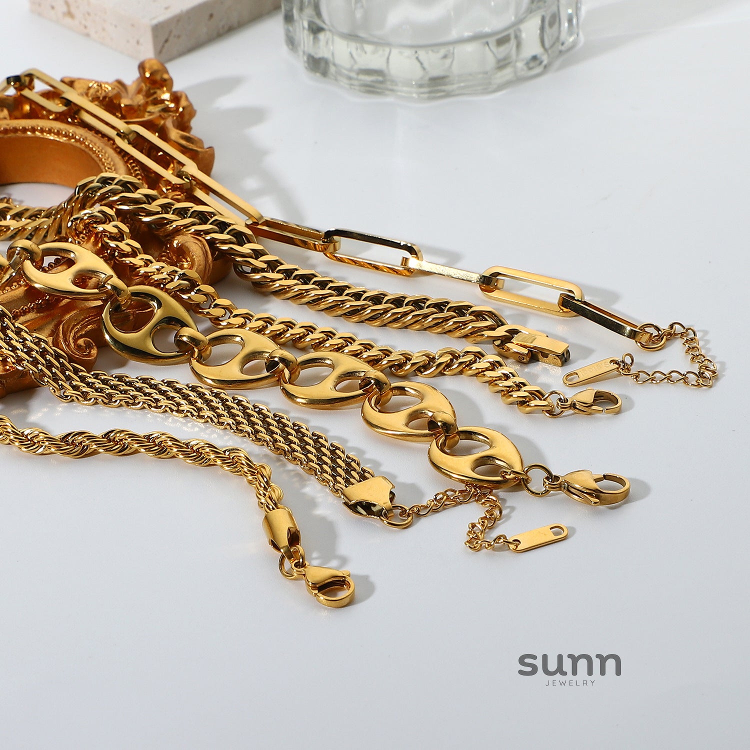 Pessy Gold Layered Bracelet Set [9CK5RTOE]