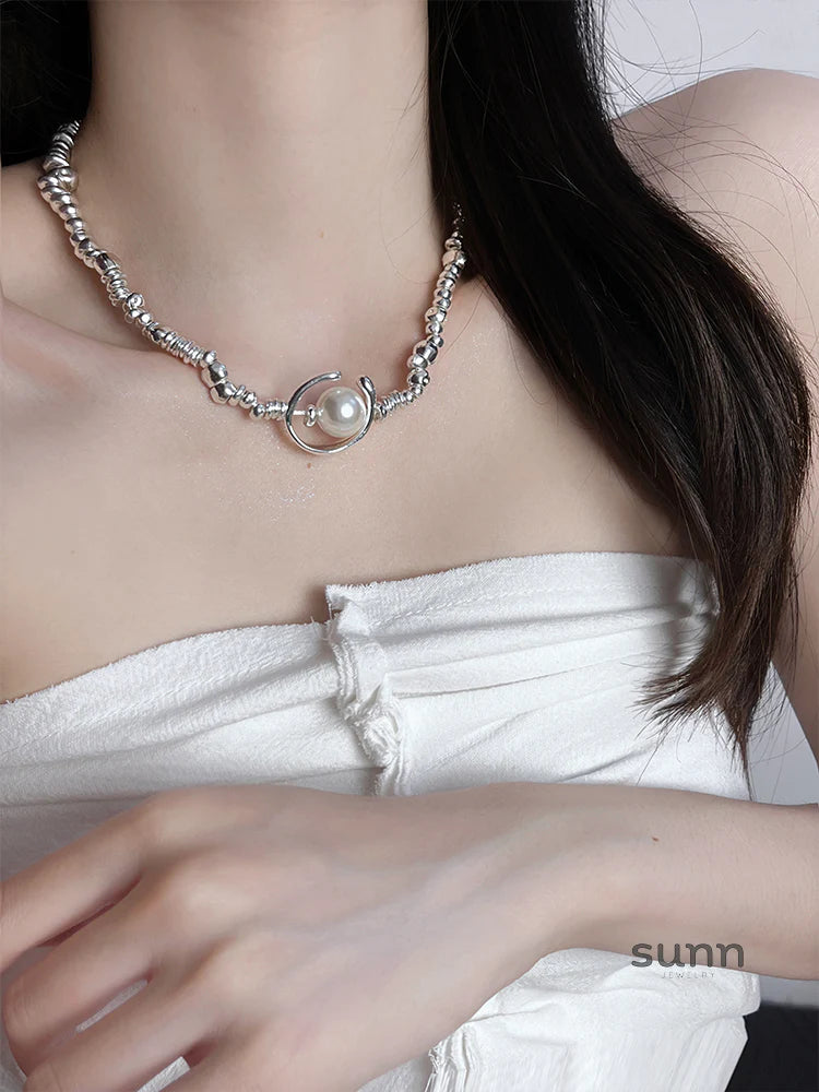 Philomena Textured Pearl Necklace