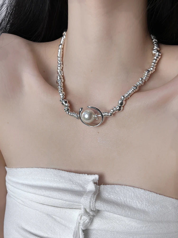 Philomena Textured Pearl Necklace