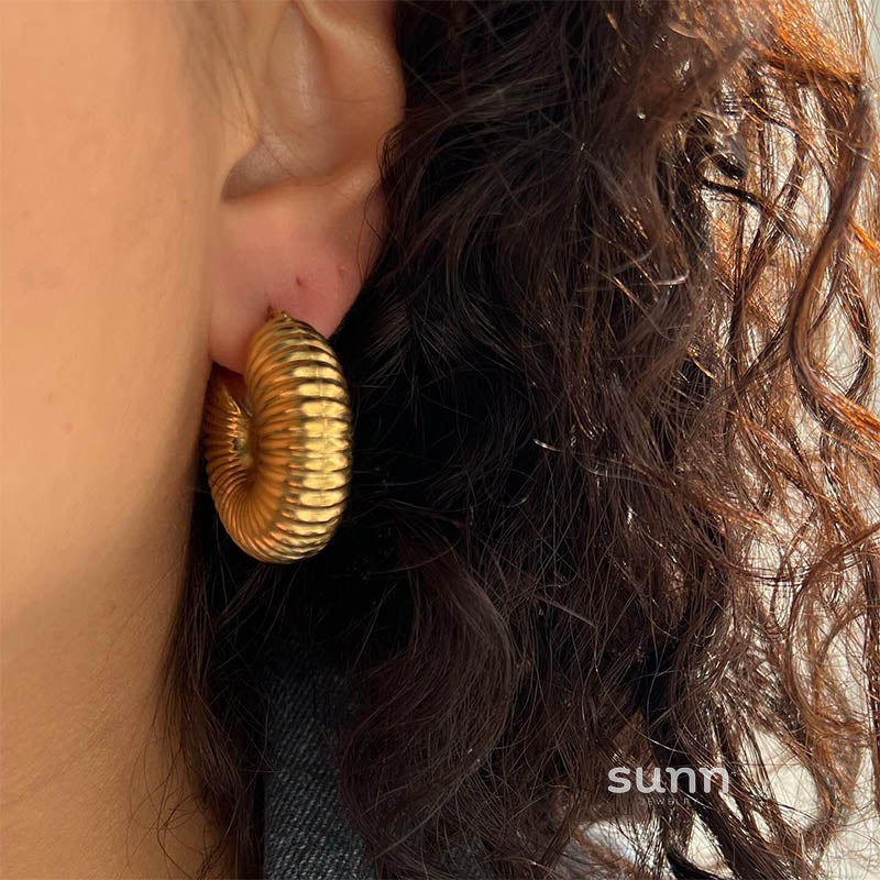Phoebe Gold Chunky Hoop Earrings