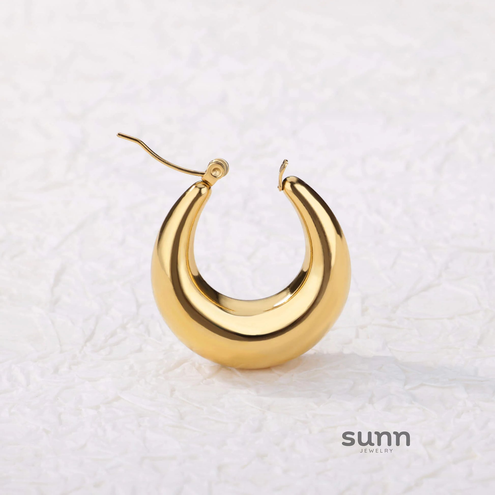 Phoebe Gold Chunky Hoop Earrings