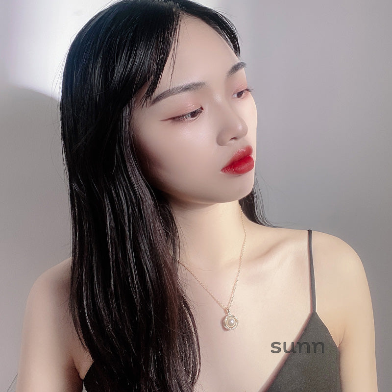 Phoenix Pearl Heart Pendant Necklace [BUM5LBYW]