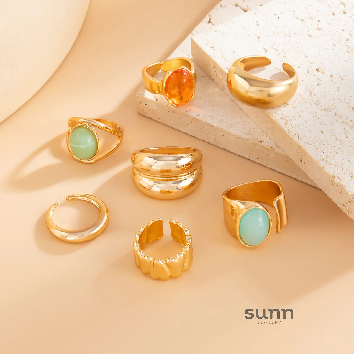 Phoenyx Embellished Ring Set