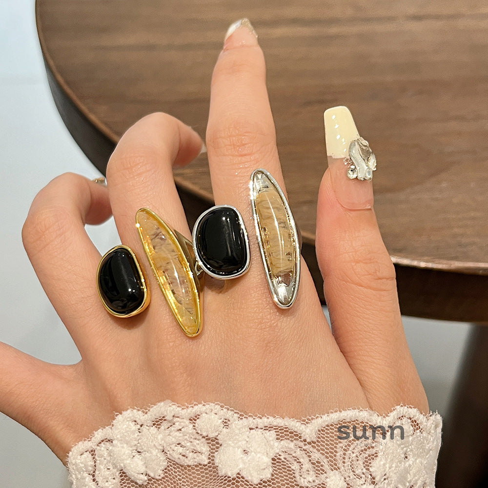 Phoenyx Faceted Crystal Ring [J6KOC72E]
