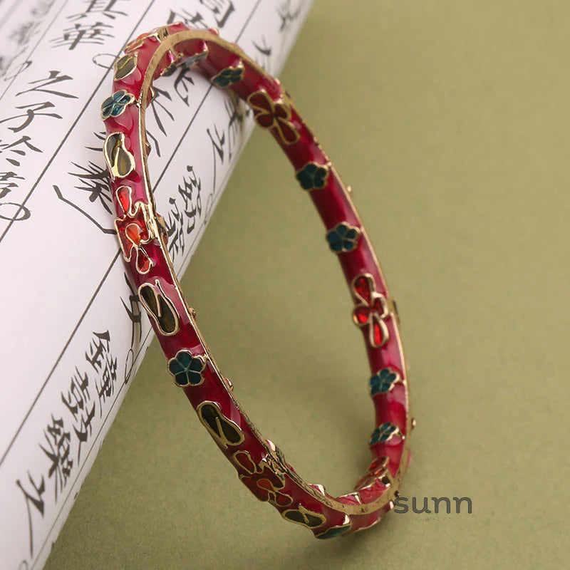 Pilar Enamel Floral Bracelet