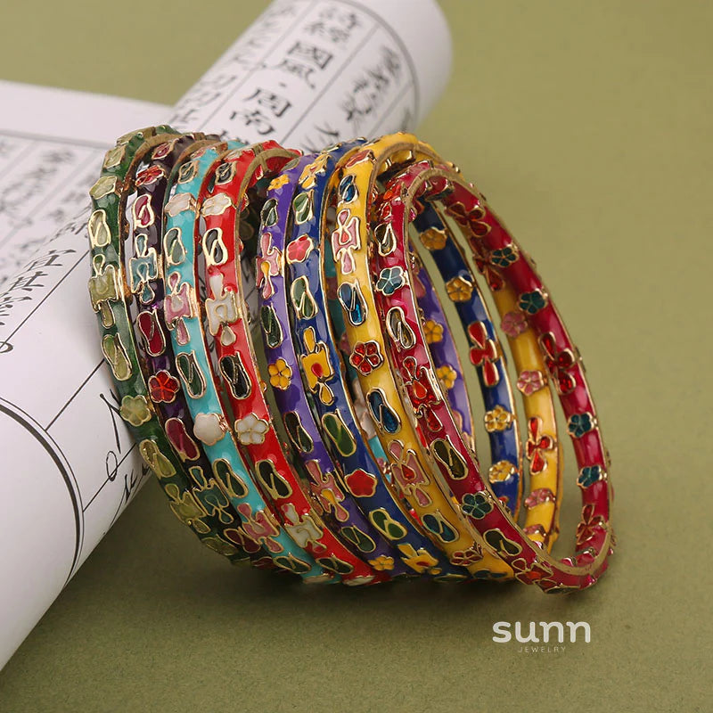 Pilar Enamel Floral Bracelet