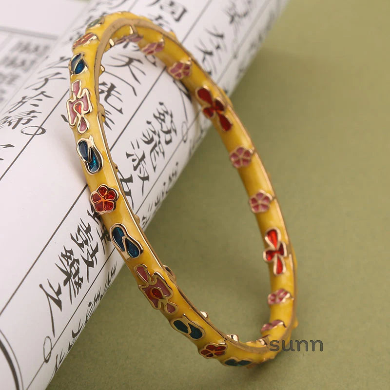 Pilar Enamel Floral Bracelet