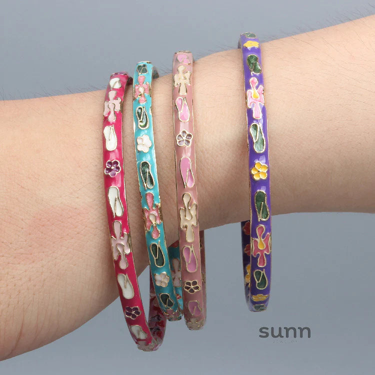 Pilar Enamel Floral Bracelet