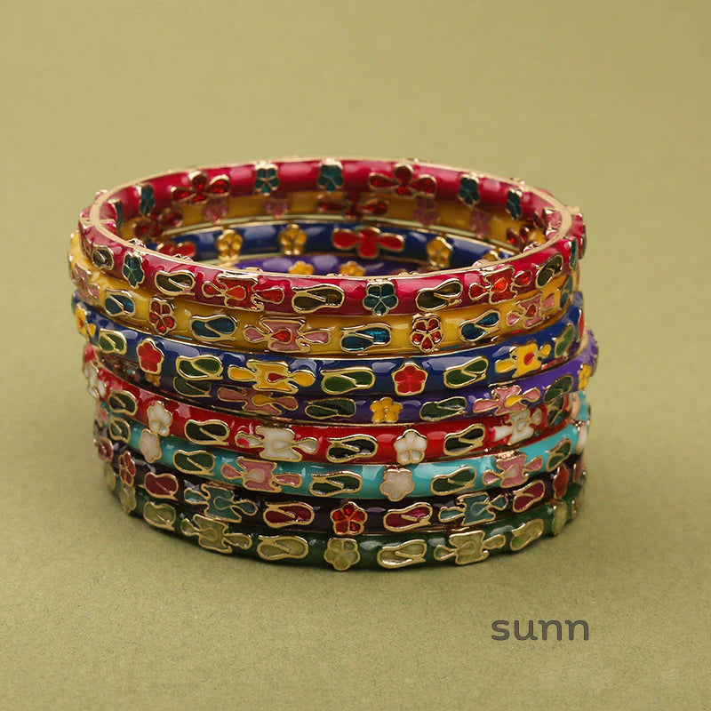 Pilar Enamel Floral Bracelet