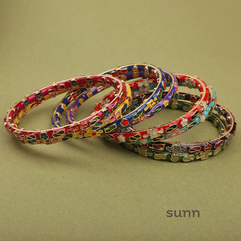 Pilar Enamel Floral Bracelet