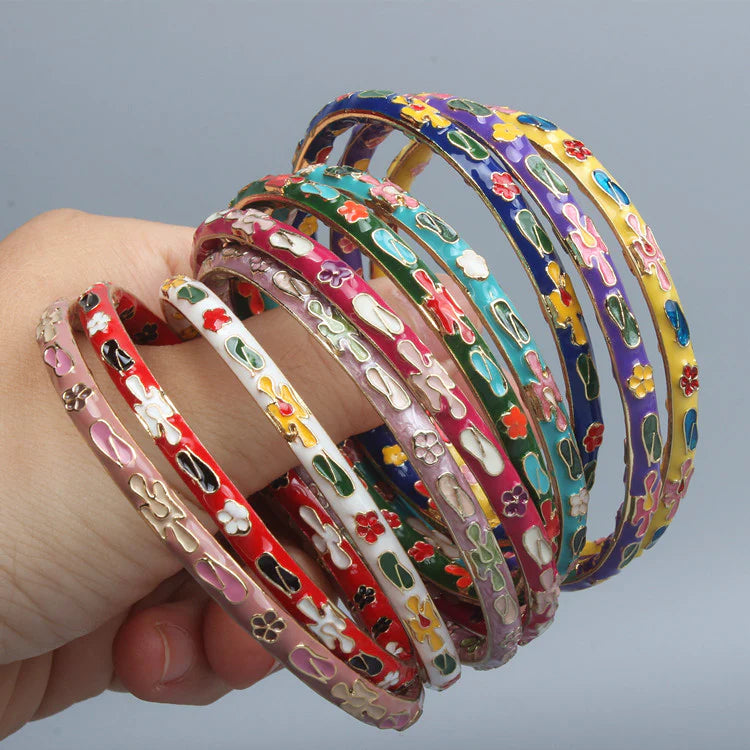 Pilar Enamel Floral Bracelet