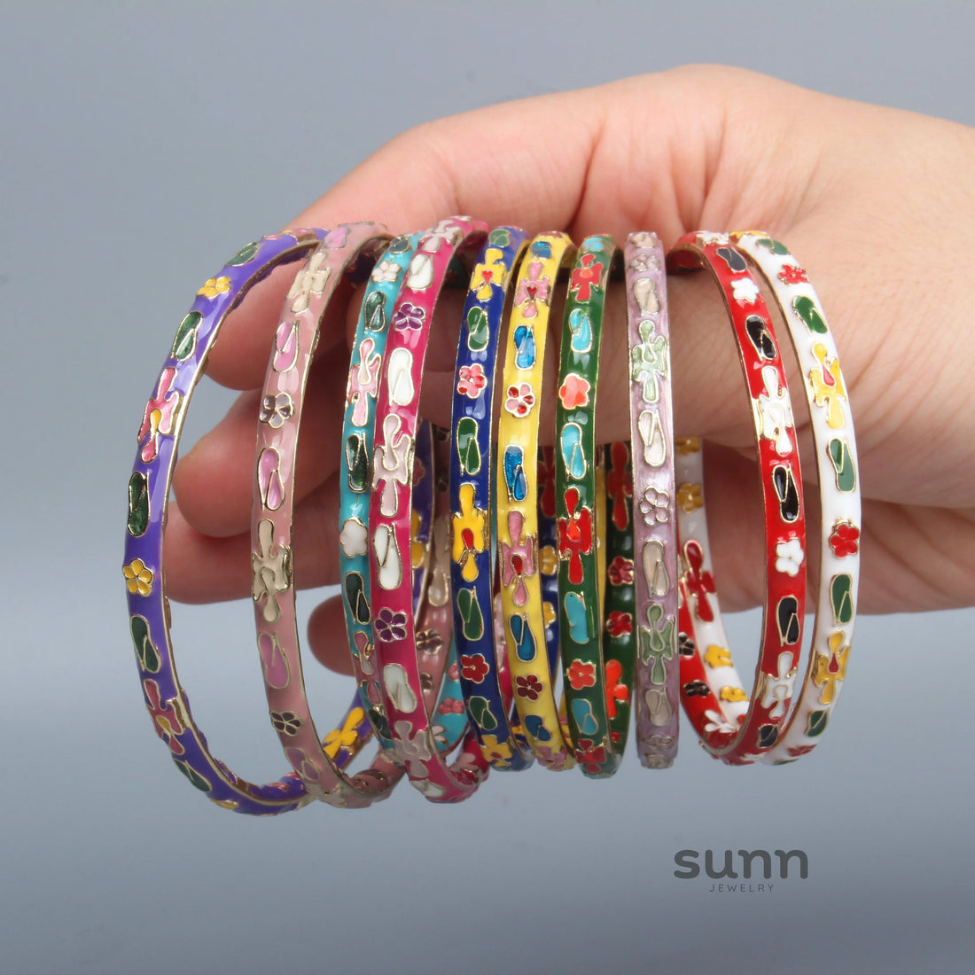 Pilar Enamel Floral Bracelet