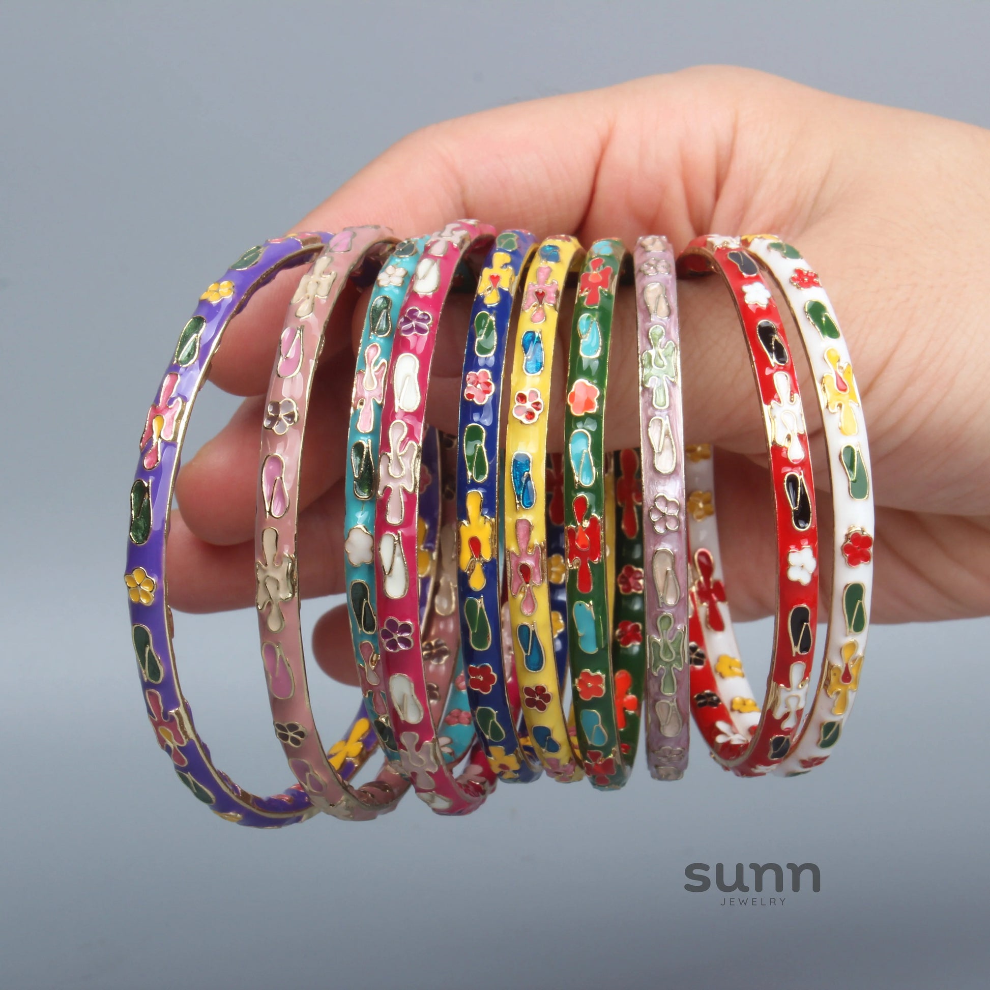 Pilar Enamel Floral Bracelet