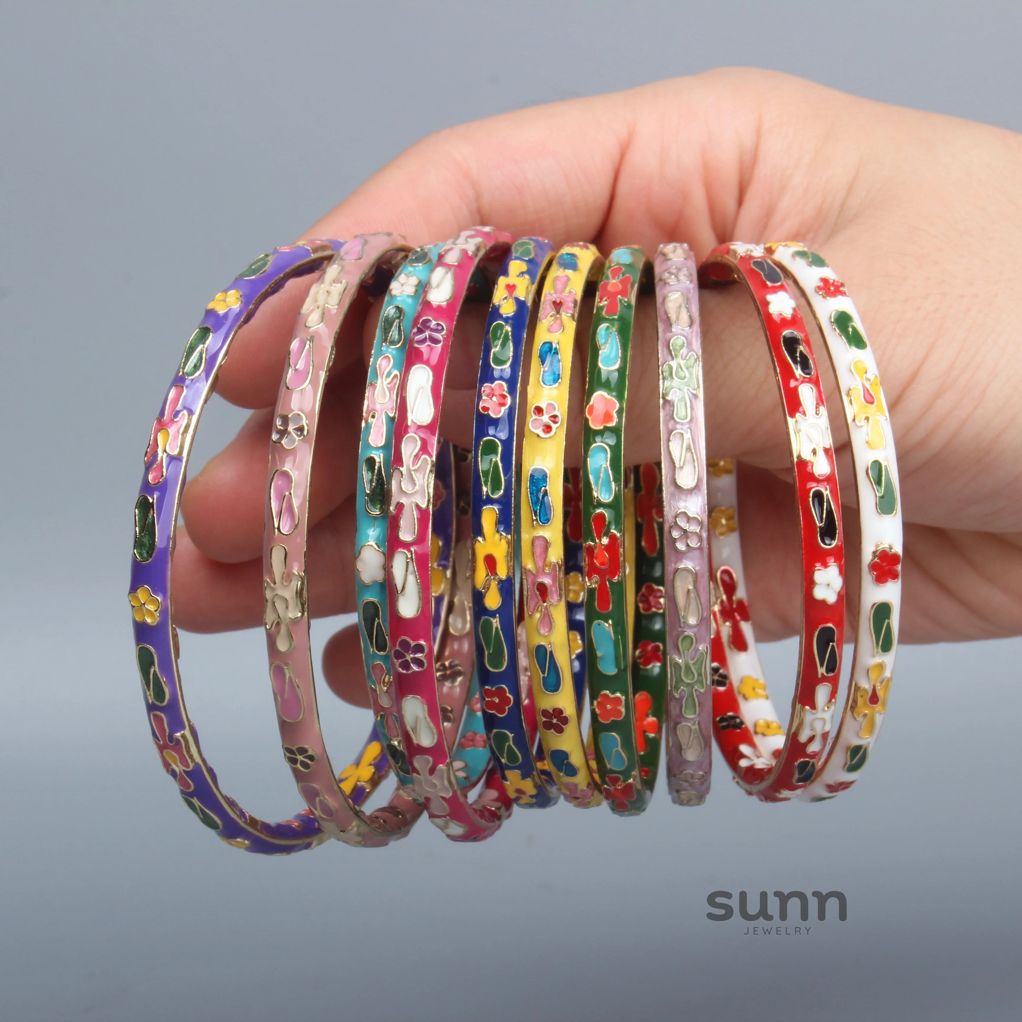 Pilar Enamel Floral Bracelet