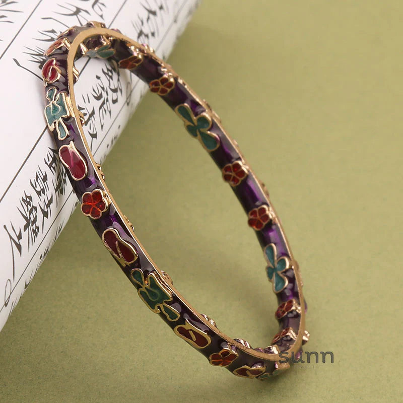 Pilar Enamel Floral Bracelet
