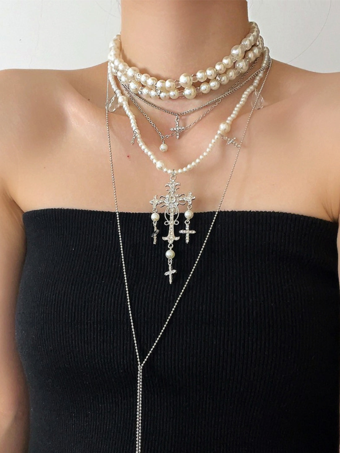 Pippa Layered Pearl Choker [I7OOE67I]