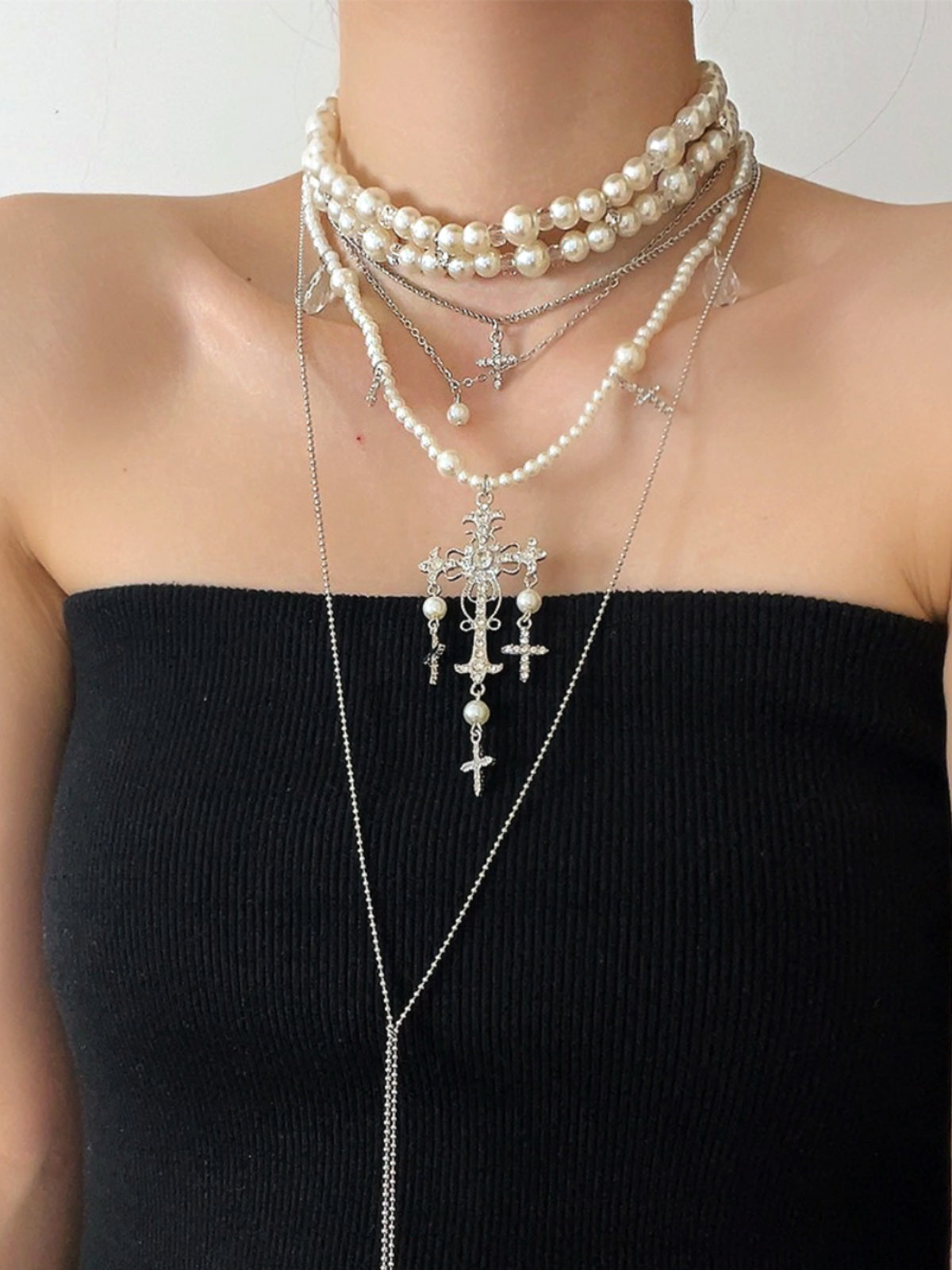 Pippa Layered Pearl Choker [I7OOE67I]