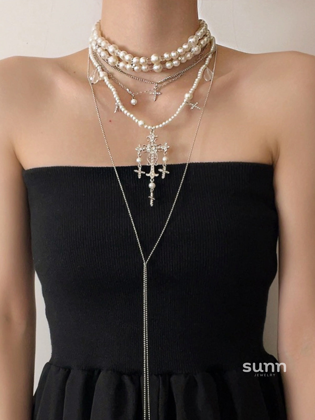 Pippa Layered Pearl Choker [KX4GXCZN]