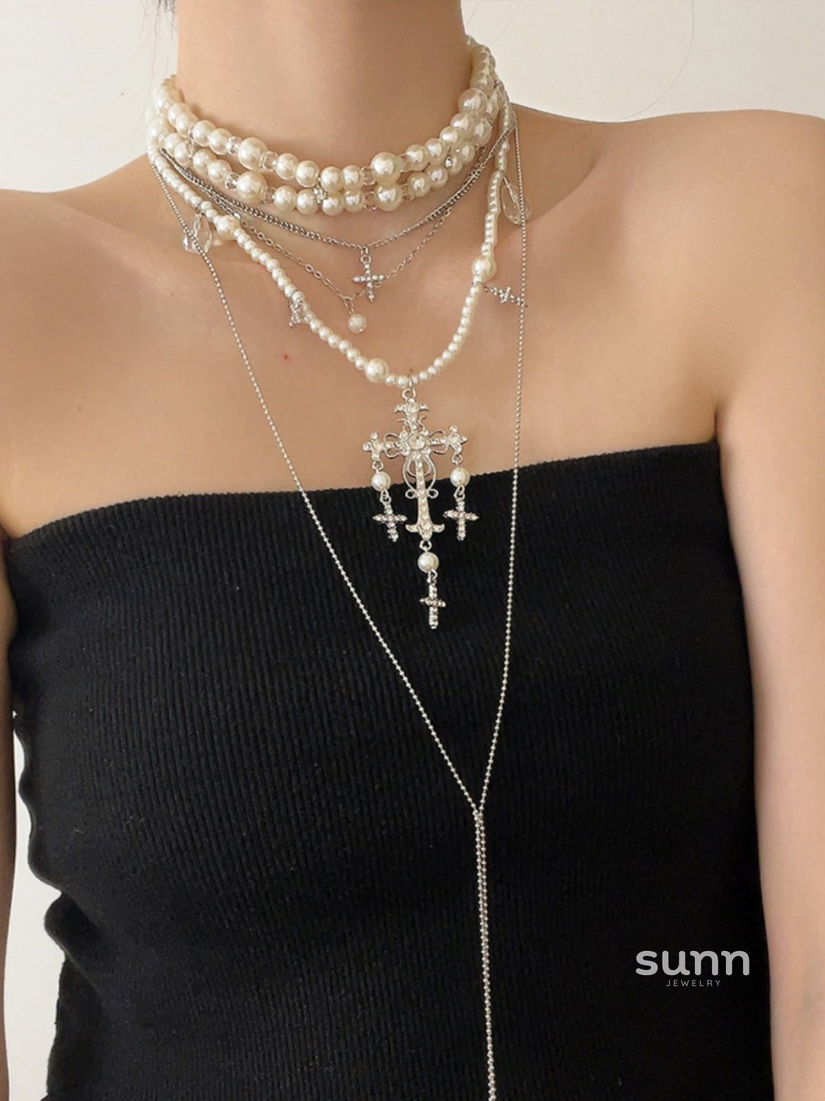 Pippa Layered Pearl Choker [WZYHZ3LS]