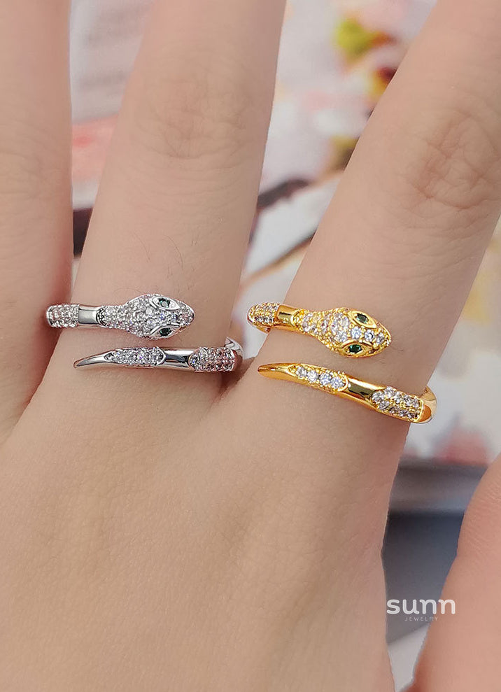 Poppy Serpentine Zircon Ring [DOXIH1I0]