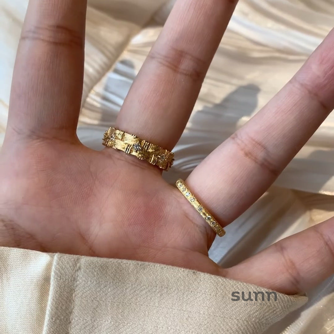 Poppy Woven Diamond Ring [TVUR0R6H]