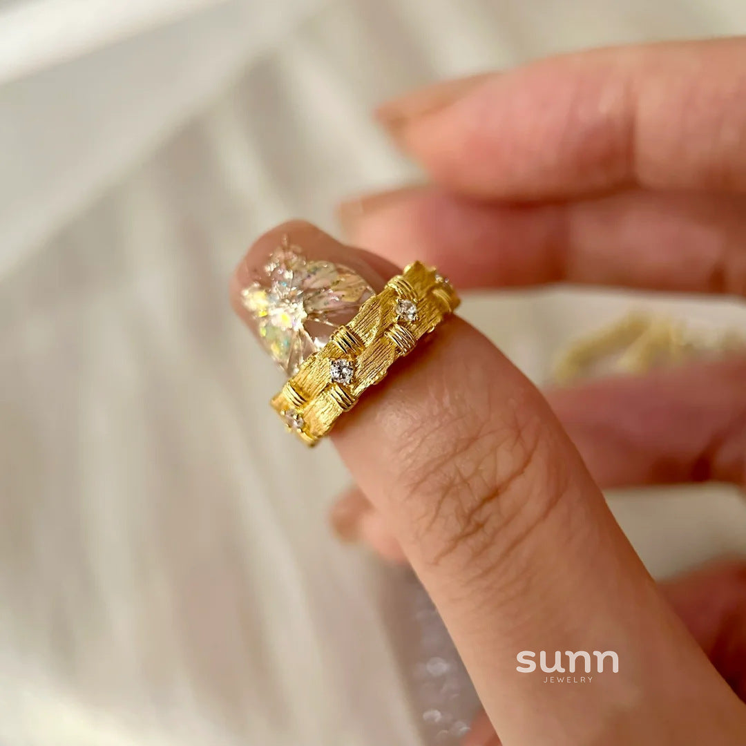 Poppy Woven Diamond Ring [BF4T8S2J]