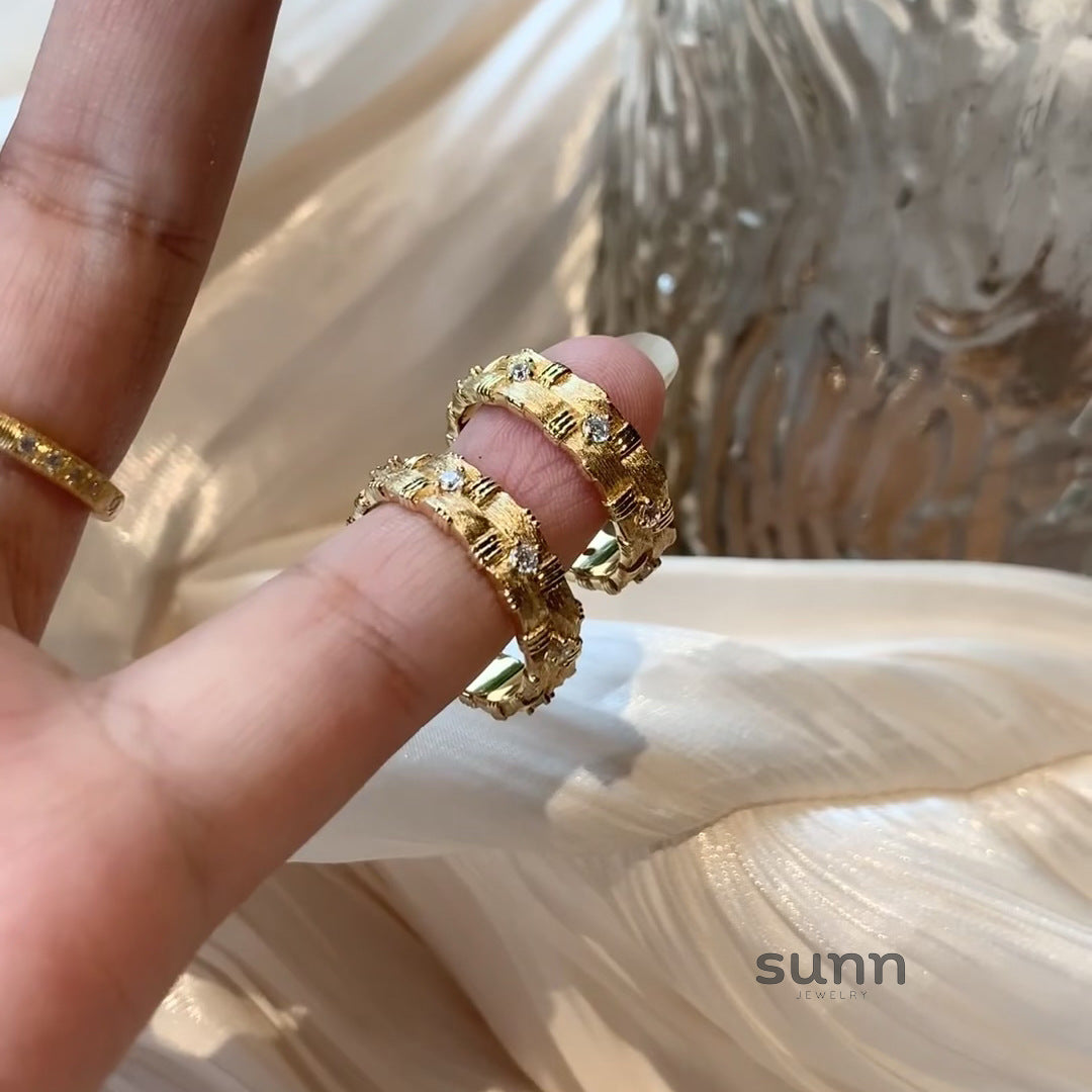 Poppy Woven Diamond Ring [8C0RQK2O]