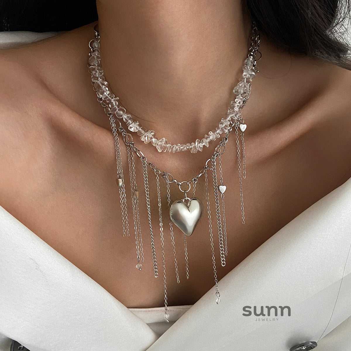 Porter Pearl Cross Choker [JKRP65ZR]