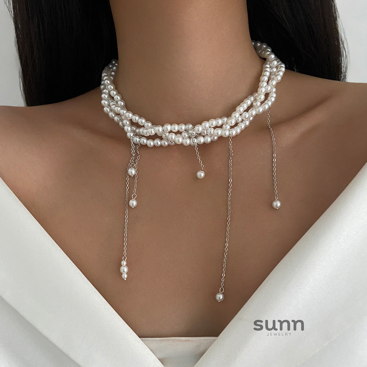 Porter Pearl Cross Choker [KNSZ5QVV]