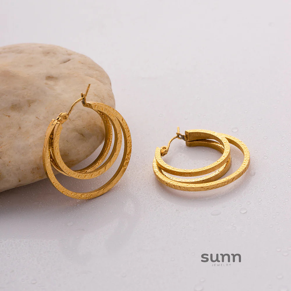 Posey Sleek Double-Layer Hoops
