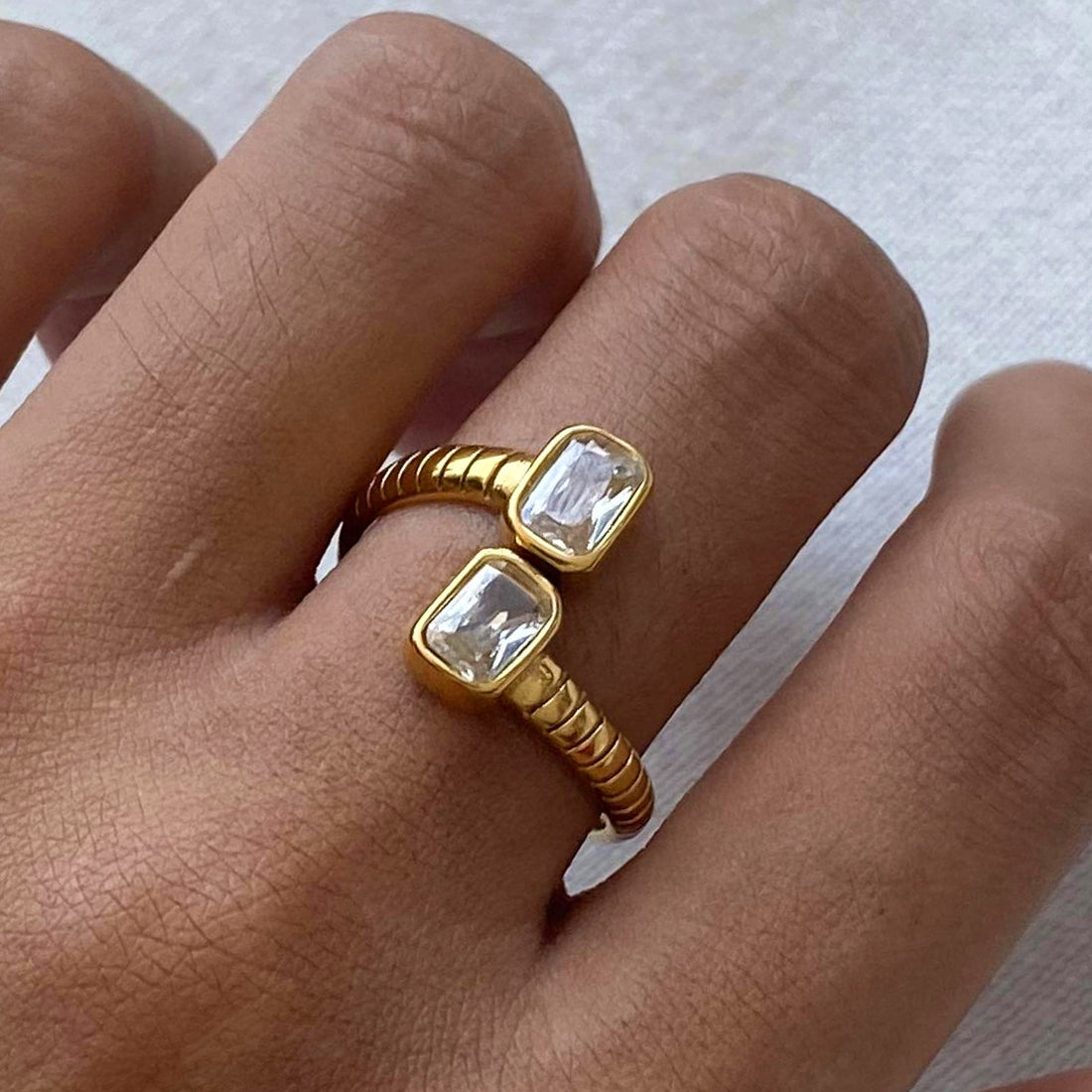 Precious Zircon Open Ring [WAWPW2SQ]