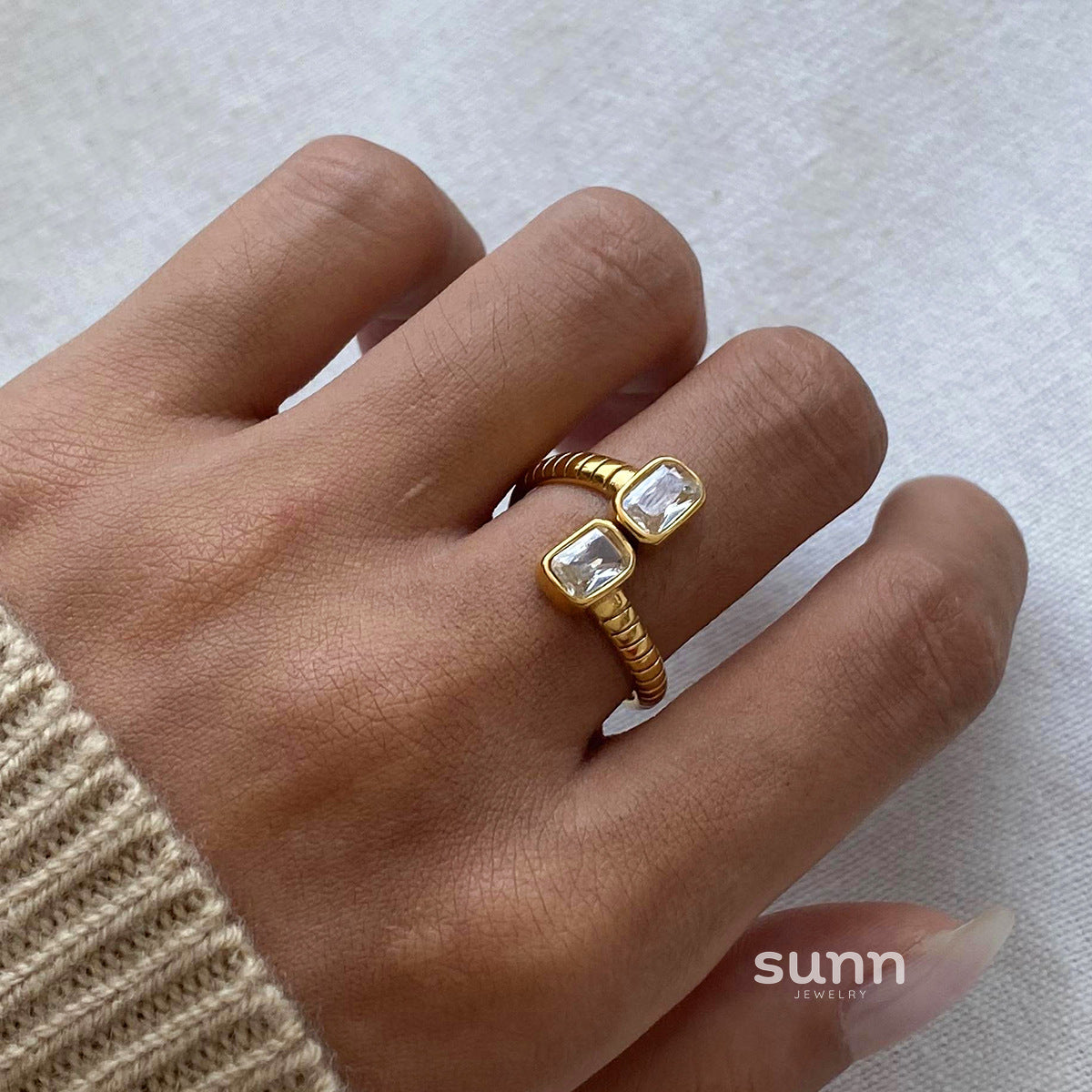 Precious Zircon Open Ring [IKLATGU1]