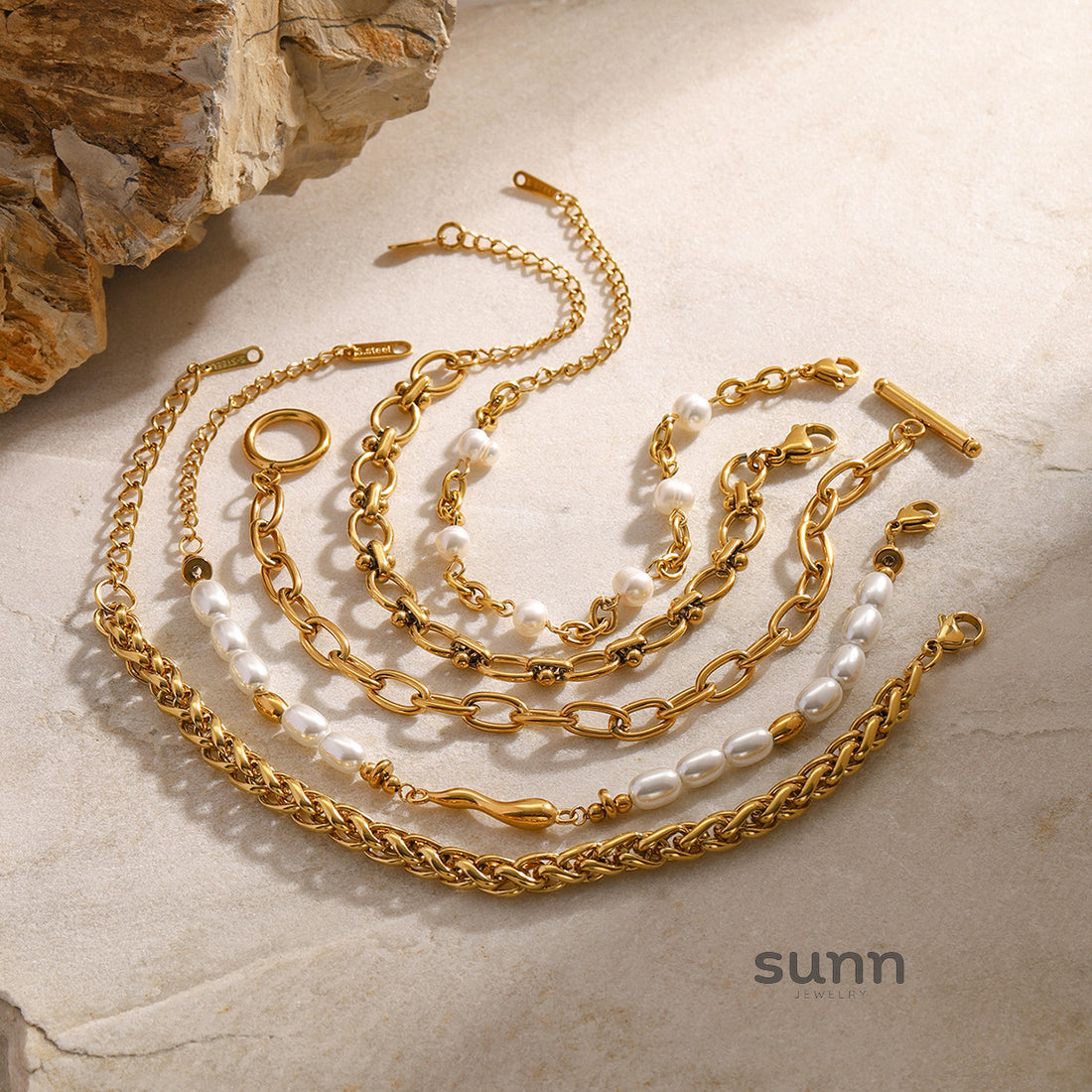 Prisha Metal Pearl Bracelet [Q1FGUT44]