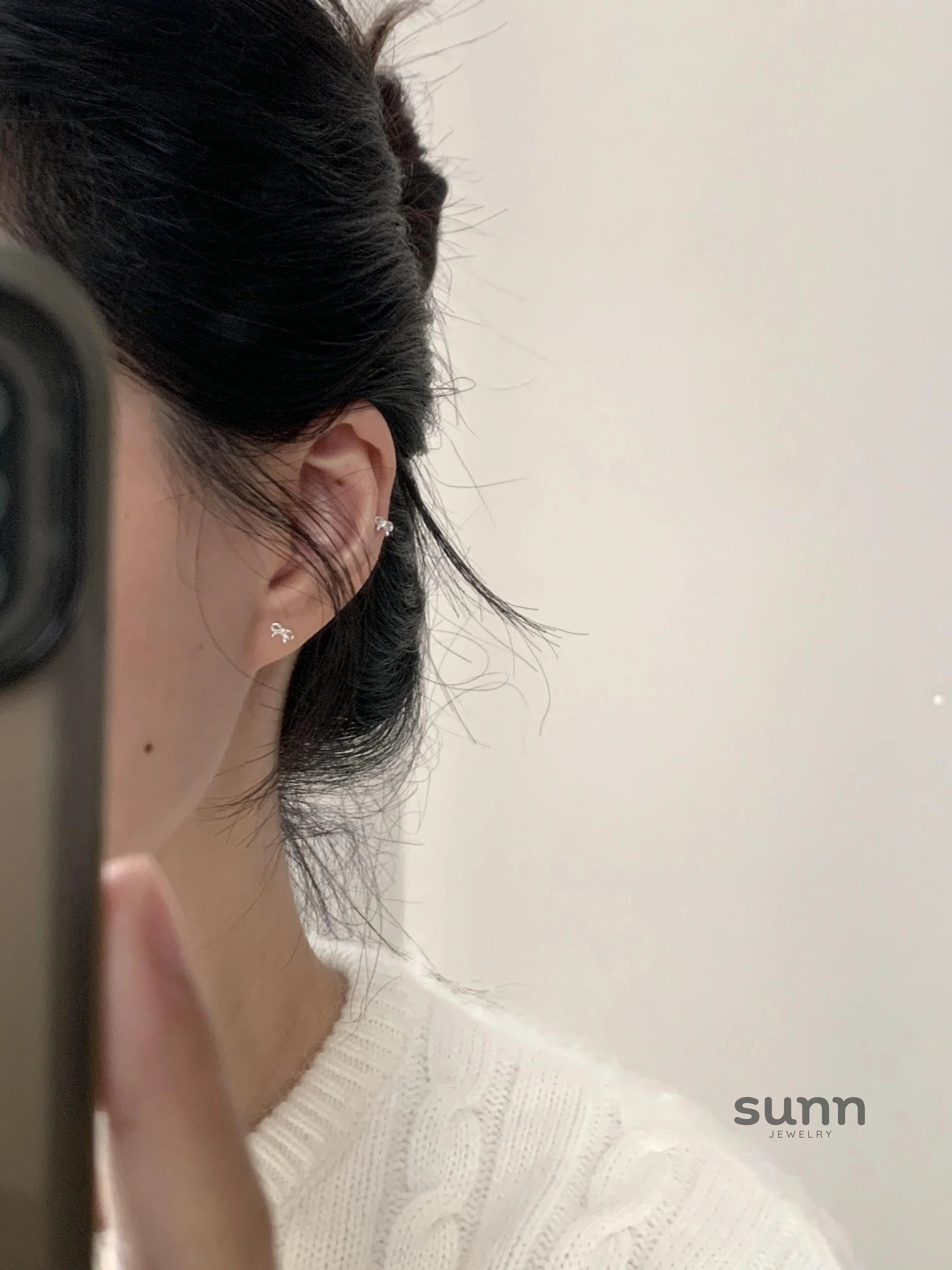 Prisha Mini Bow Stud Earrings