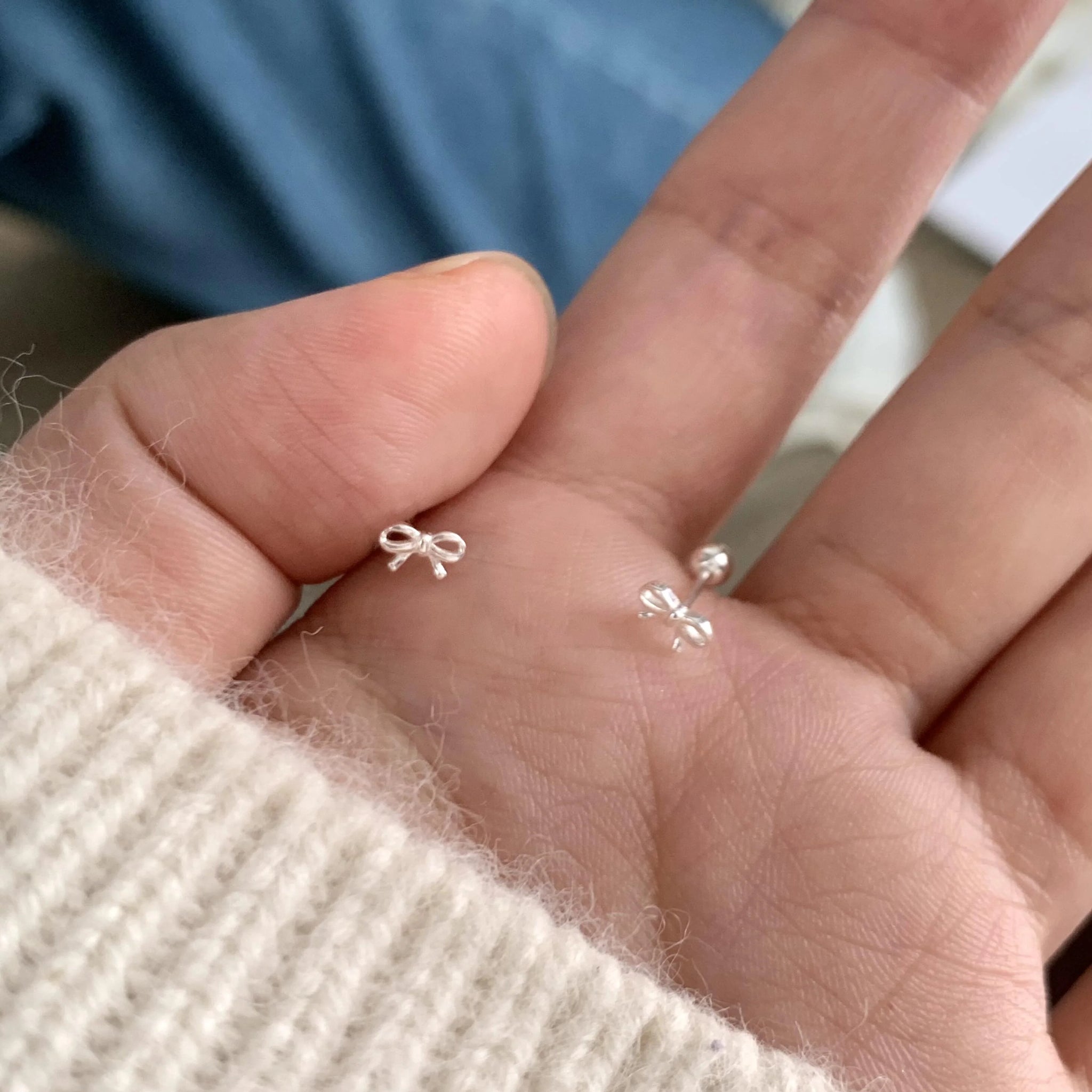 Prisha Mini Bow Stud Earrings