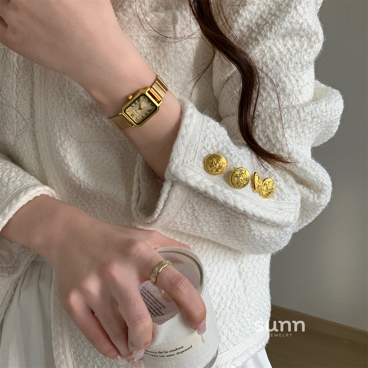 Queenie Luxe Square Roman Watch [6DCKQDW6]