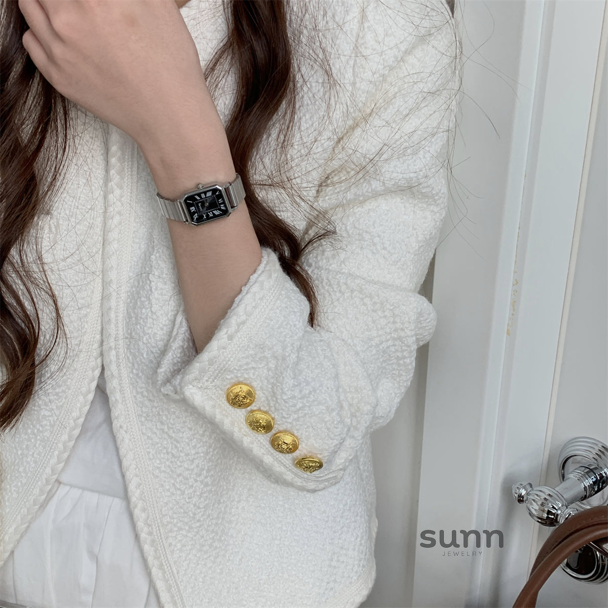 Queenie Luxe Square Roman Watch [TFCCQNWF]